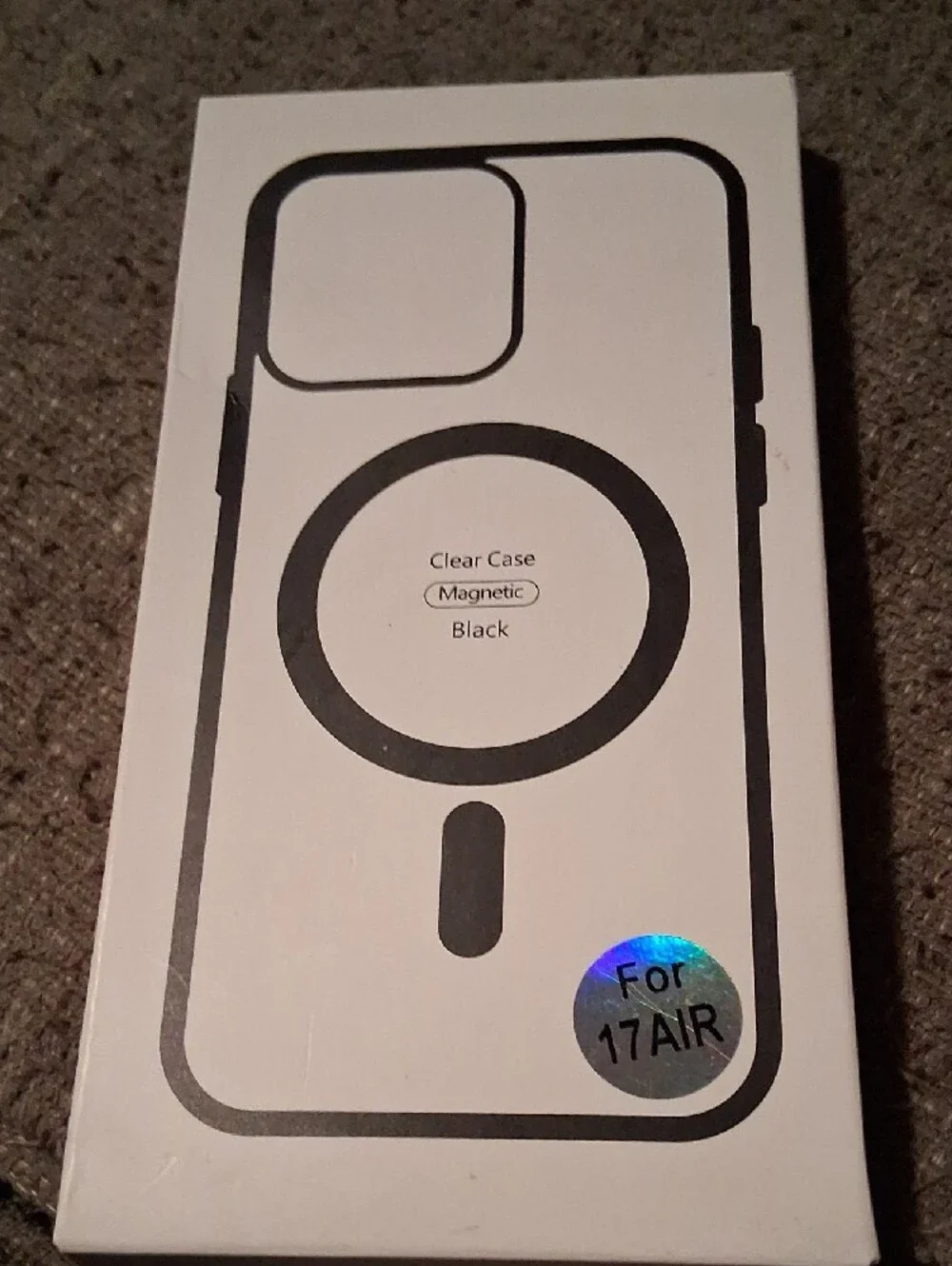 Black Clear Magnetic Phone Case for iPhone 17 Air | MagSafe Compatible